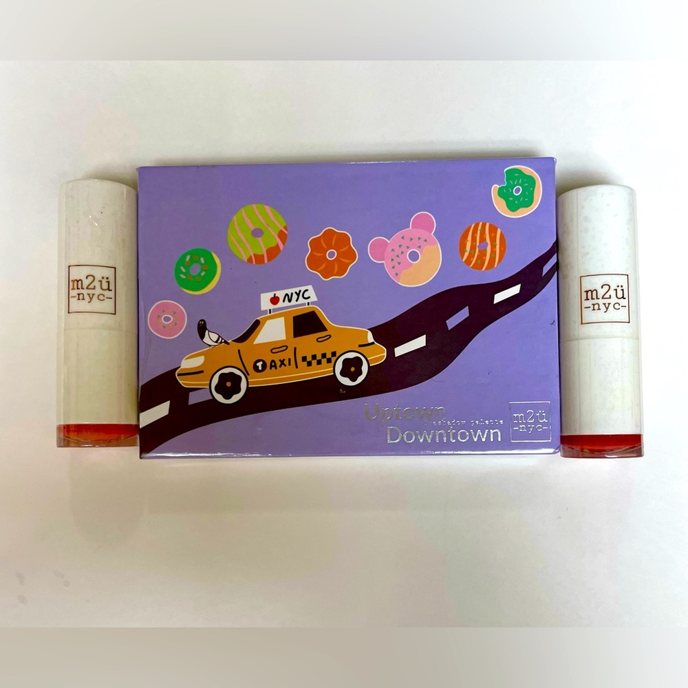 M2U NYC Uptown Downtown Eyeshadow Palette + Moisturizing Lipstick (2)